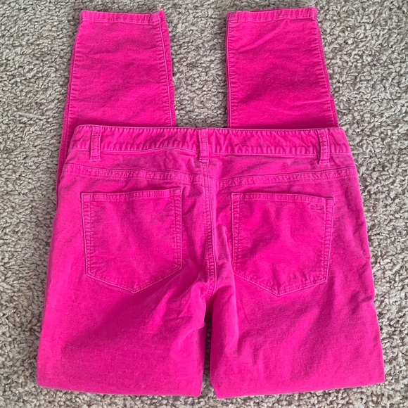 Vineyard Vines Ladies Sz 6 pink Spring Velvet Texture Slim 5-pocket Pants - Picture 5 of 10